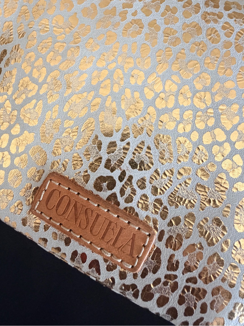 CONSUELA Kit Metallic Gold Leopard Uptown Crossbody